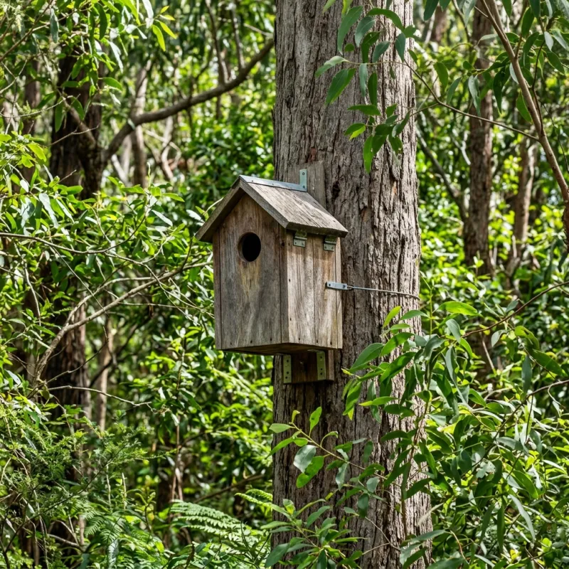 Animal nesting box installed as a humane alternative to a Surrey Hills roof cavity